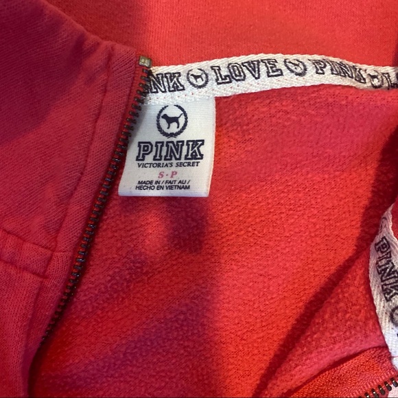 PINK Victoria’s Secret Quarter Zip Hoodie - Picture 2 of 3